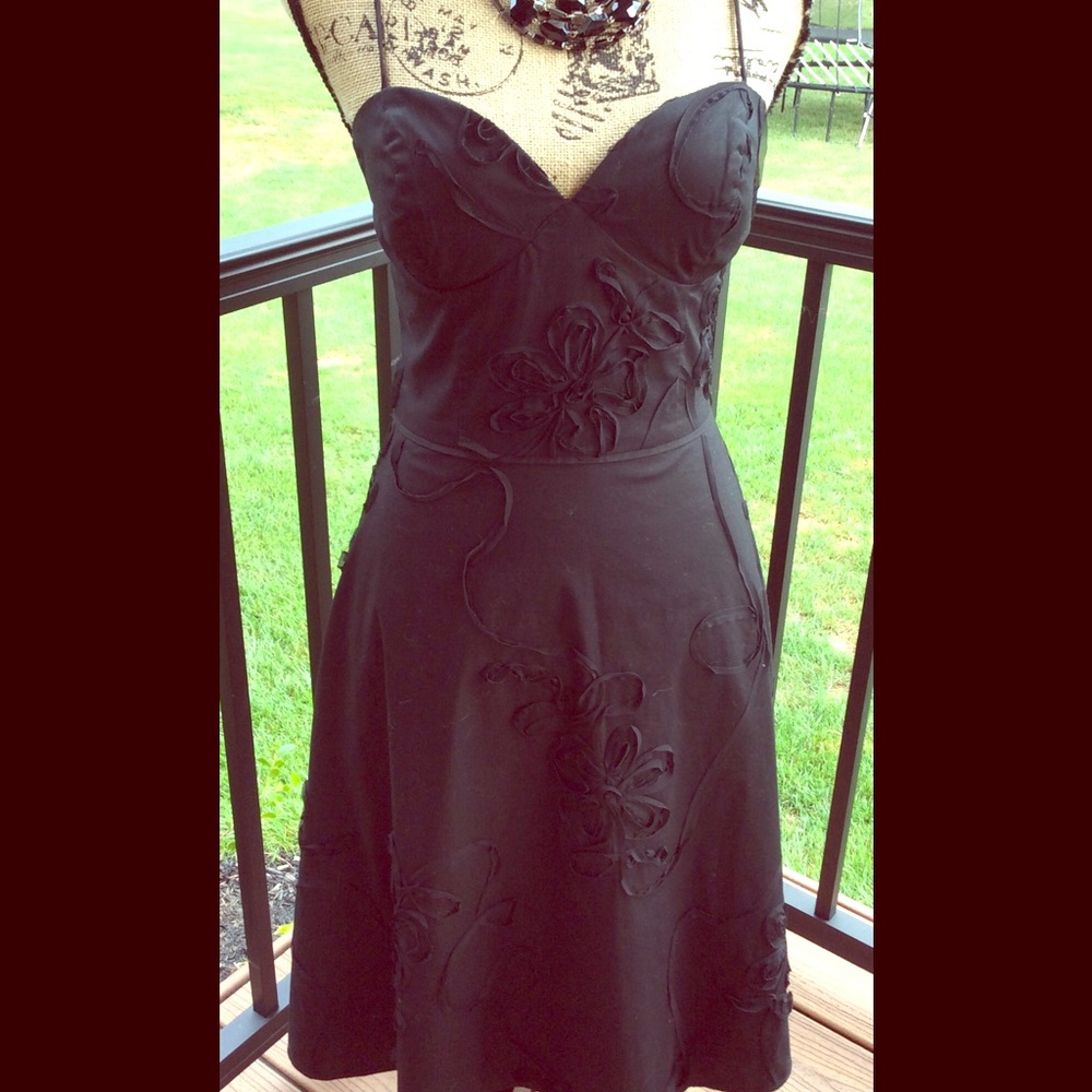 White House Black Market Black Cocktail Dress Size 2